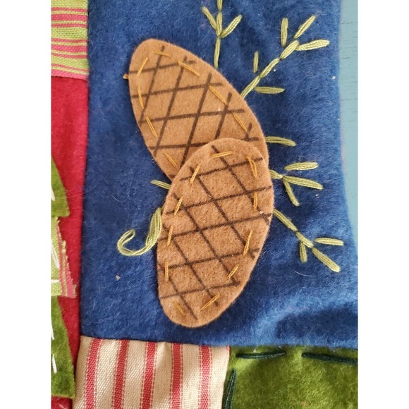 Vintage Christmas Plastic Serving Tray By Ullman Co And Felt Christmas Stocking - Picture 7 of 7